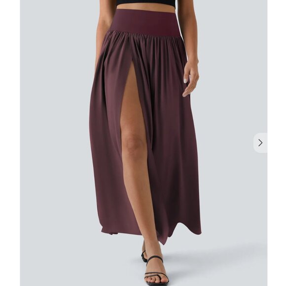 NWT Halara Breezeful™ High Waisted Split 2-in-1 Flowy Quick Dry Skirt Amaranth - Picture 6 of 14